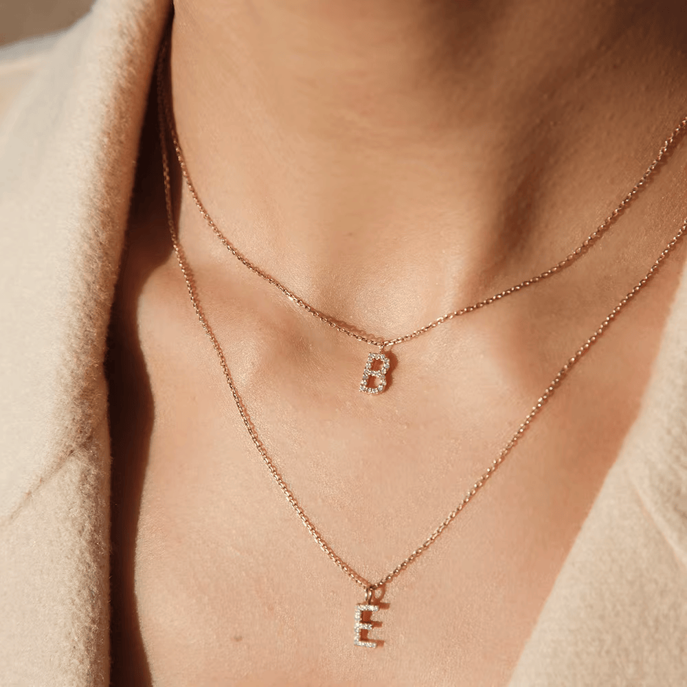 Collier Lettres Personnalisables Strass